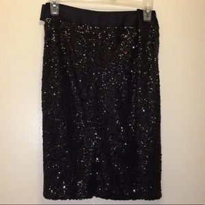 Black Sequin Skirt